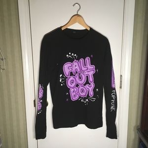 Fall Out Boy Long Sleeve Graphic Shirt Black Small